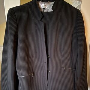 Tahari Black Sport Coat with Pinstripe Design